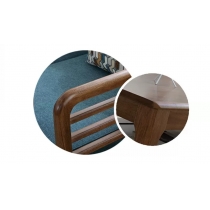 日式實木橡木 三座位 貴妃椅 布藝梳化(IS1449)