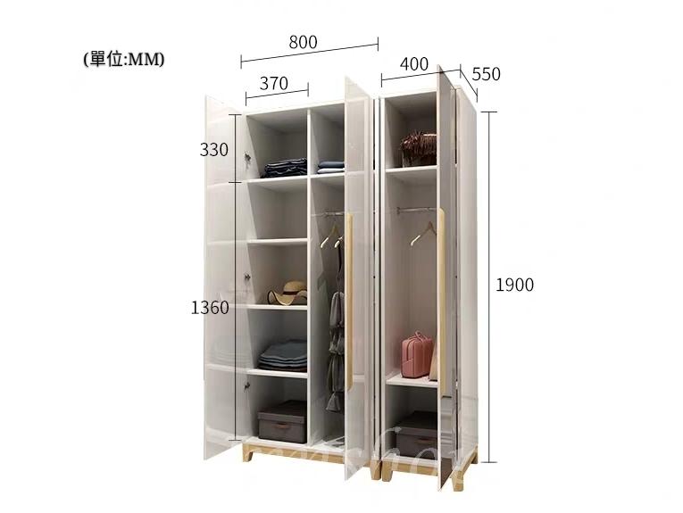 北歐品味系列 衣櫃鏡櫃 40cm/80cm (IS4911)