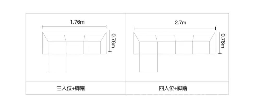 小型梳化 布藝系列  176/211/270cm (IS6845)