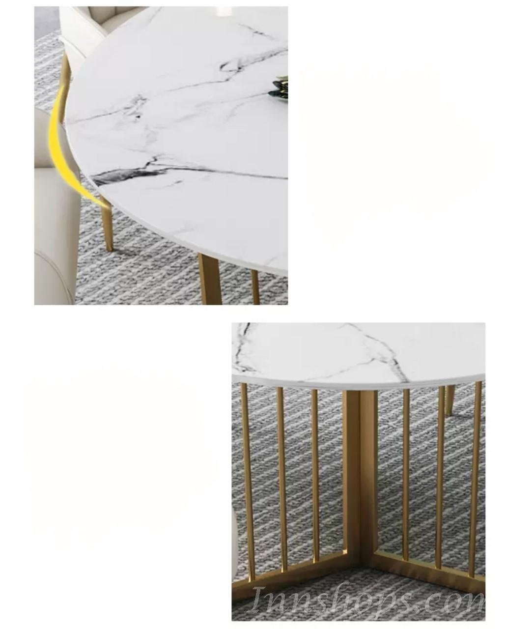 鐵藝系列 岩板餐桌椅套裝 *80/100/120/135cm (IS6965)