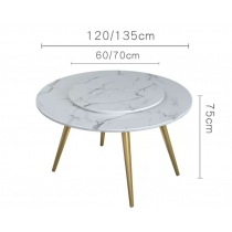 鐵藝系列  岩板餐桌椅套裝 *80/100/120/135cm (IS6958)