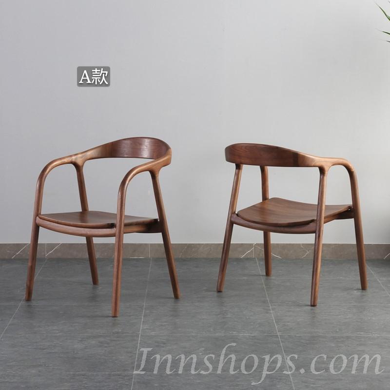 北歐實木系列 黑胡桃木餐桌椅子*70/80/130cm (IS4438)
