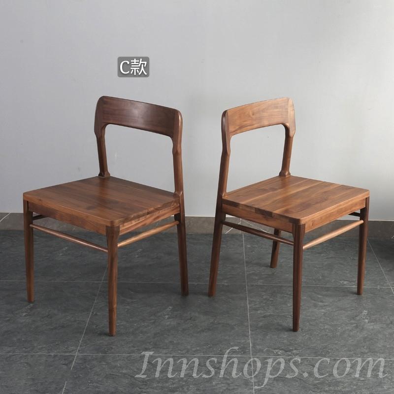 北歐實木系列 黑胡桃木餐桌椅子*70/80/130cm (IS4438)