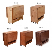 時尚 伸縮實木餐桌椅組合(IS1225)