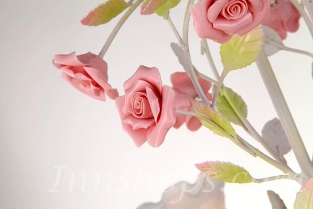 陶瓷玫瑰 5,6,8頭吊燈(IS0104)