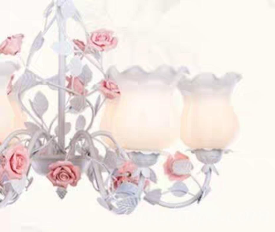 陶瓷玫瑰 5,6,8頭吊燈(IS0125)