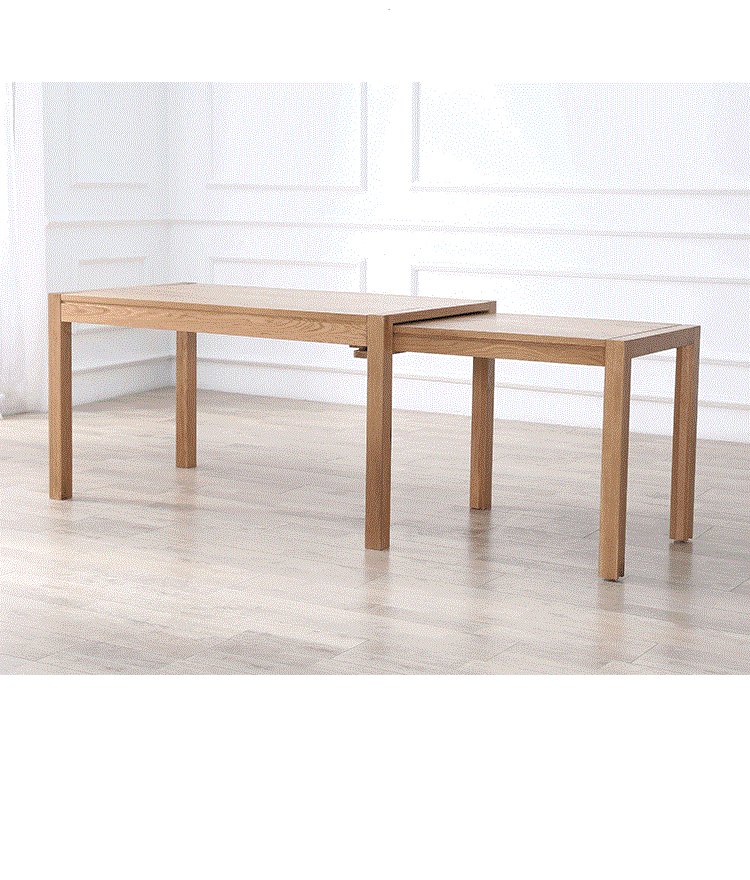 北歐實木系列 白橡木伸縮餐桌椅組合*3呎3/4呎/4呎6(IS5097)