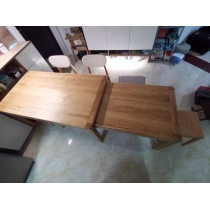 北歐實木系列 白橡木伸縮餐桌椅組合*3呎3/4呎/4呎6(IS5097)