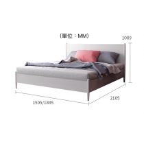 北歐品味系列 雙人床*5呎/6呎(不包床褥) (IS4529)