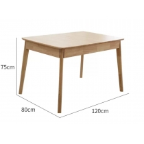 日式實木橡木 餐桌椅組合 可伸縮*90~120/120~150cm (IS6023)