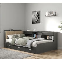 北歐摩登系列 雙人床+床邊櫃*4呎 (不包床褥)(IS4082)