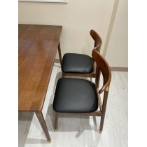 北歐實木系列 白橡木長方形餐桌椅組合(胡桃色) (IS5873)