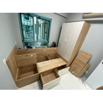 訂造 衣櫃床+2櫃桶+床頭板 * 可自定呎吋(不包床褥)(IS7153)