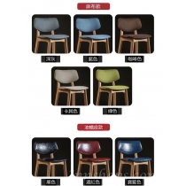 灰色麻布款 $99) 實木北歐風格 Bar Chair 吧椅(IS4560)