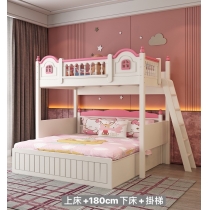 兒童傢俬 丁字床 下床油壓床 小朋友床 *4呎/5呎/6呎(不包床褥)  (IS7385)
