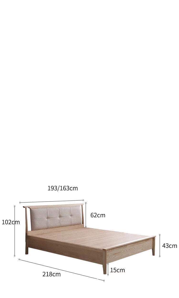 北歐實木白蠟木系列雙人(油壓床) 5呎/6呎(不包床褥)(IS6554)