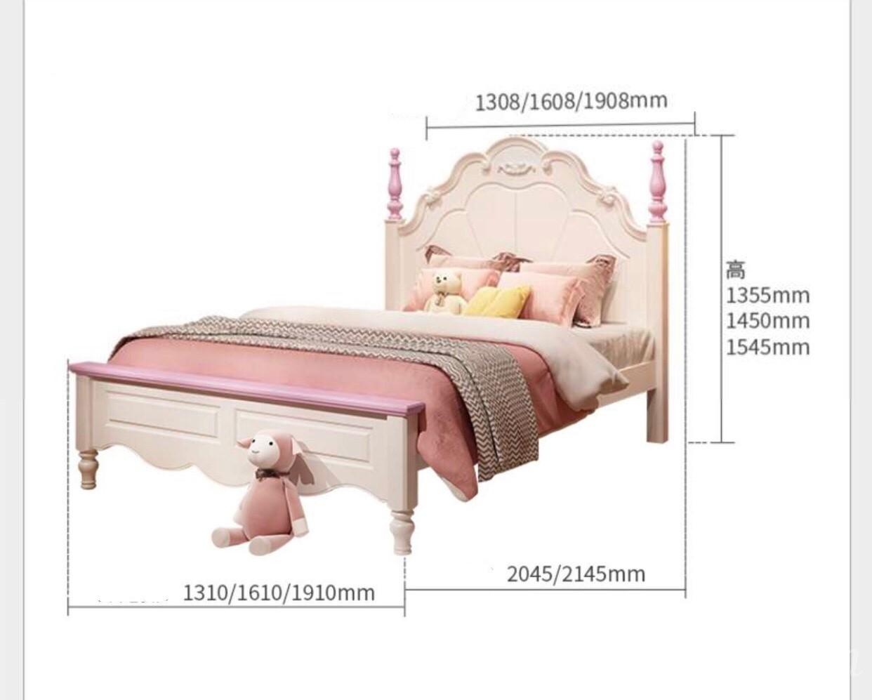 兒童傢俬系列 公主床 小朋友床 *4呎/5呎/6呎(不包床褥) (IS7507)