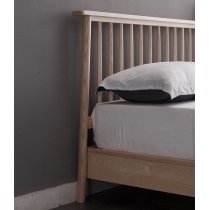 北歐實木白蠟木系列雙人床 *4呎/4呎半/5呎/6呎(不包床褥)(IS6550)