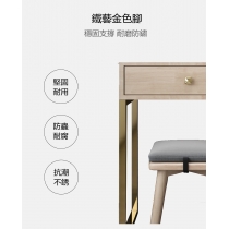 日式實木橡木 可伸縮梳妝台 化妝桌 帶燈鏡 送妝凳 60cm/80cm (IS7534)