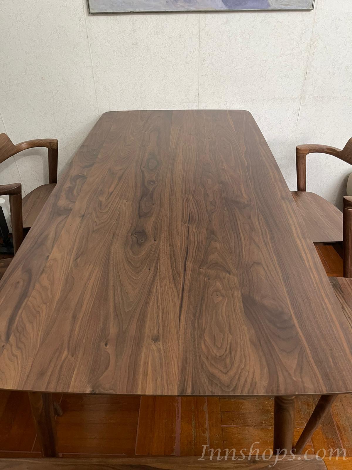 訂造 北歐實木黑胡桃木餐桌椅組合 *可以自訂尺寸 (IS6605)