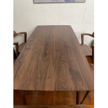 訂造 北歐實木系列 黑胡桃木餐桌椅組合 可自訂尺寸 (IS5908)