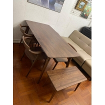 訂造 北歐實木黑胡桃木餐桌椅組合 *可以自訂尺寸 (IS6605)