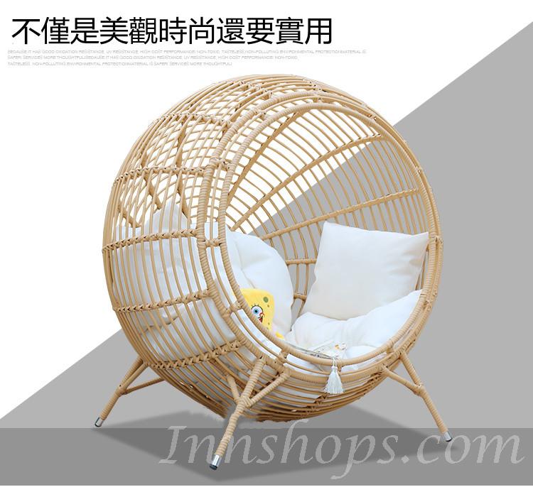 戶外傢俱 吊椅鞦韆藤椅圓形室內床戶外鳥巢吊椅藤家具吊籃 (IS7045)
