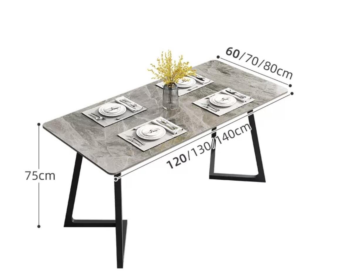 意式岩板長方形餐桌*120/130/140cm (IS7689)
