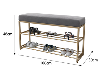 超窄鞋架門口斜放可坐換鞋凳省空間簡易家用室內鞋凳 60/80/100CM (IS7708)