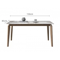北歐白蠟木長方形岩板餐桌組合*130/140/150/160cm (IS7744)