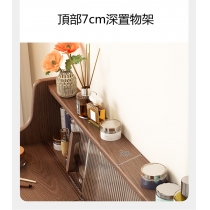 日式實木橡木系列  揭鏡收納多功能梳妝台化妝枱送妝凳 *80/100cm (IS7761)