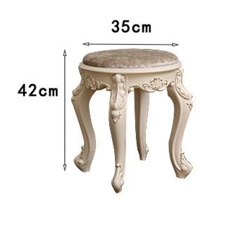 維也納圓形歐式雕花梳妝凳 (IS7823)