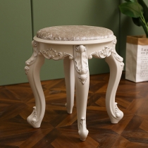 維也納圓形歐式雕花梳妝凳 (IS7823)