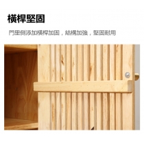 日式實木橡木系列透氣鞋櫃大容量收納全實木玄關儲物櫃80cm（IS7891）