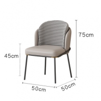 輕奢餐椅家用靠背凳子單人椅子簡約現代書桌椅洽談 (IS7911)