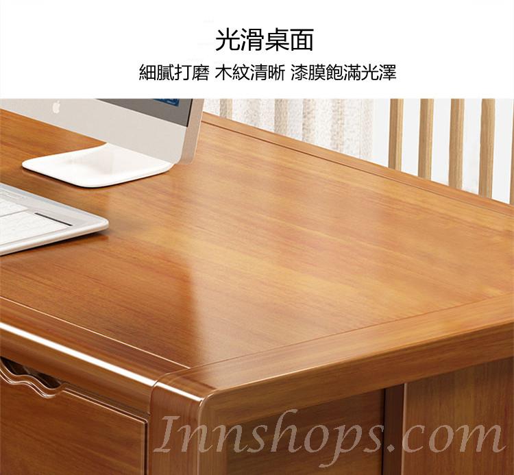 中式實木書桌學習桌 電腦桌學生桌椅 家用寫字桌椅套裝 140cm (IS1959)