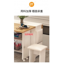 時尚系列 可移動伸縮折疊餐桌長 方形多功能桌椅組合 超薄飯枱 蝴蝶枱 120cm /140cm (IS7976)