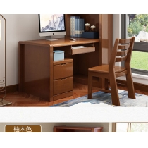 實木學生書桌書架書椅組合家用電腦桌書桌書架一體轉角桌110cm/130cm/150cm (IS0945)