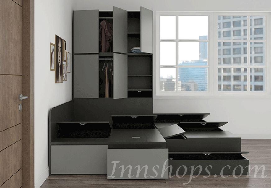 訂造 多功能衣櫃組合床 雙人床 儲物床(不包床褥) (IS4301)