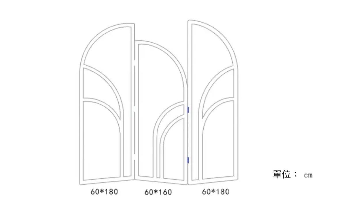 藝術抽象實木屏風 玄關折屏客廳書房 現代屏風隔斷 (IS8022)
