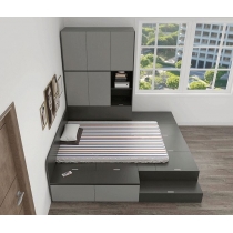 訂造 多功能衣櫃組合床 雙人床 儲物床 (IS4301)