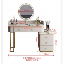 意式氣派系列 高級輕奢梳妝枱 多功能雙層化妝枱 化妝桌 送妝凳  60cm/80cm/100cm/120cm （IS7996)