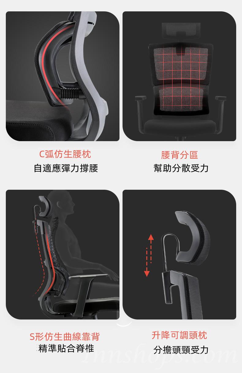 人體工學椅 辦公椅子 電腦椅 舒適轉椅 升降電競椅(IS8041)