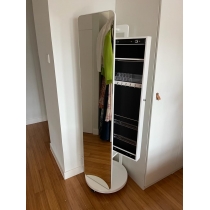 實木360度旋轉連身鏡飾物櫃衣物架儲物櫃 50cm (IS7645)