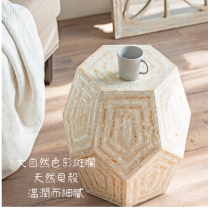 Visual art 進口貝殼設計 客廳梳化邊几 咖啡几 茶几(IS0095）