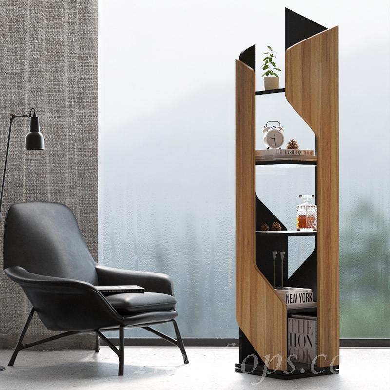 北歐摩登系列 創意輕奢落地書架 客廳櫃多層置物架轉角櫃(IS0514)