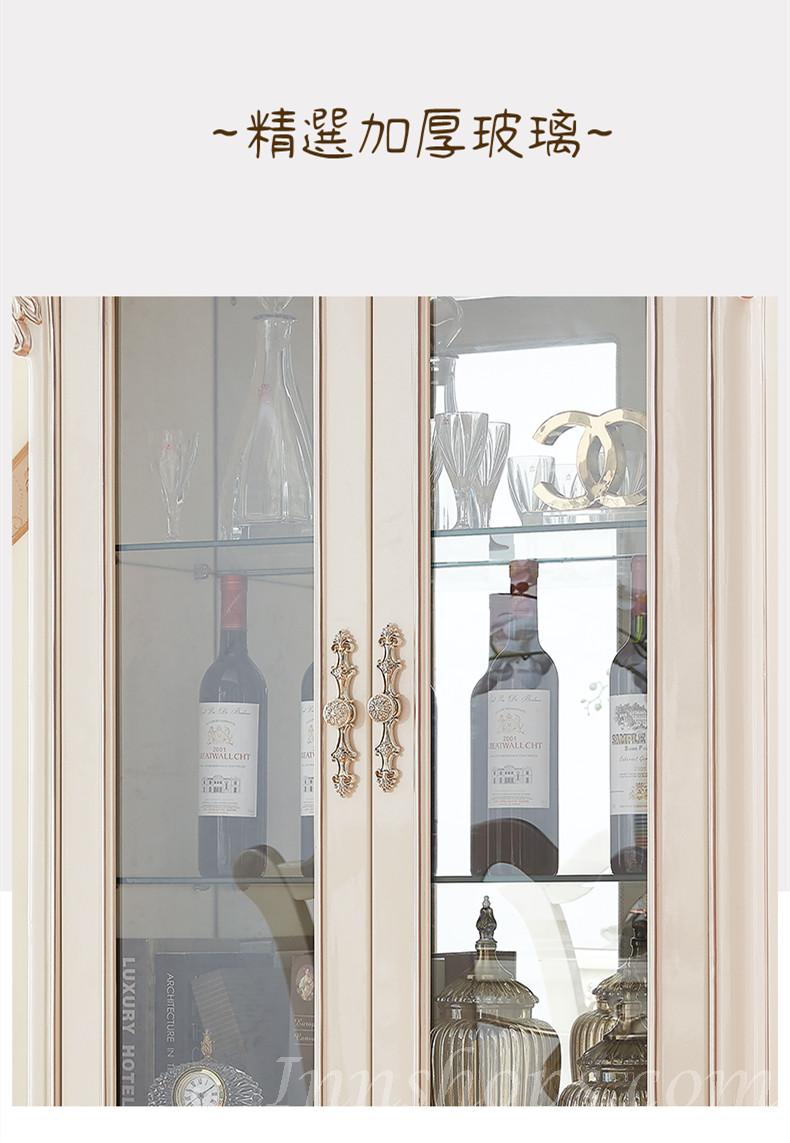歐式實木玻璃單門雙門酒櫃白色角櫃儲物櫃裝飾櫃 58/85cm (IS0542)