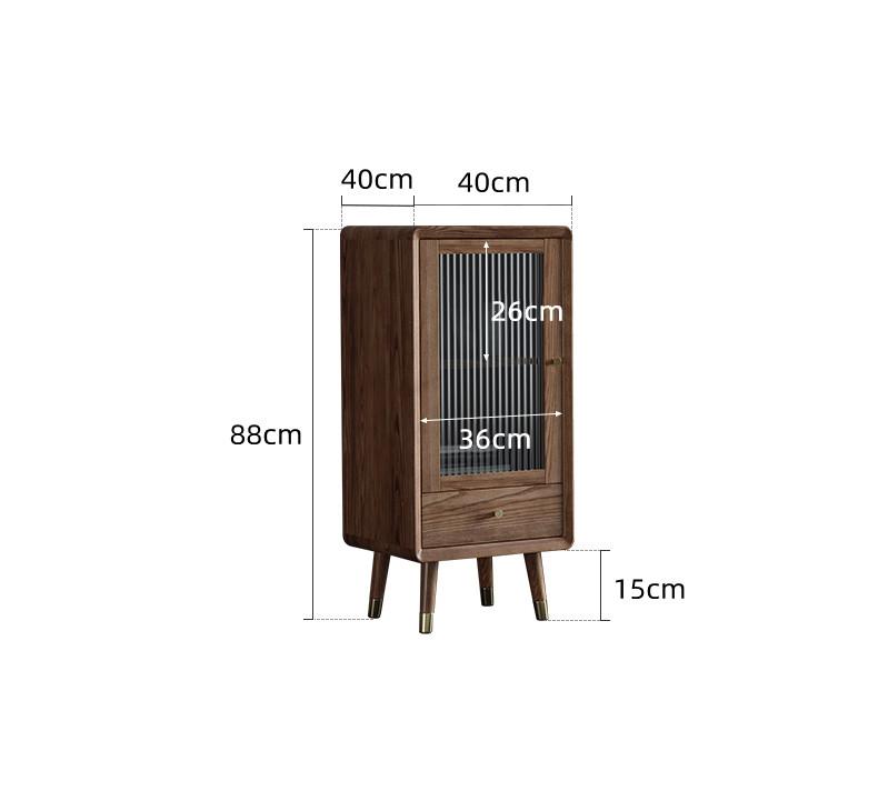 北歐白蠟木系列 實木電視櫃邊櫃 高低櫃 客廳收納儲物櫃 40cm (IS8137)