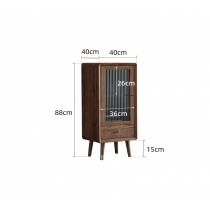 北歐白蠟木系列 實木電視櫃邊櫃 高低櫃 客廳收納儲物櫃 40cm (IS8137)