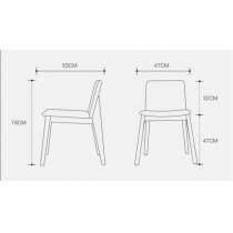 北歐實木白蠟木系列 餐椅 設計書桌椅  凳子47cm(IS8154)		